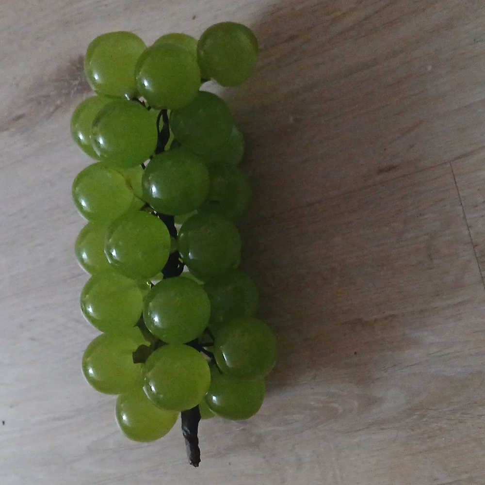 Decorative Lucite Green Grape Cluster